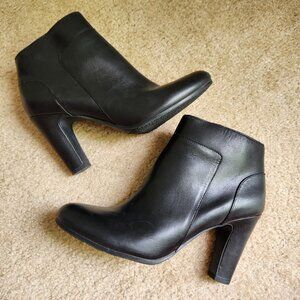 Sam Edelman Salina Ankle Black Leather Boots Size 8